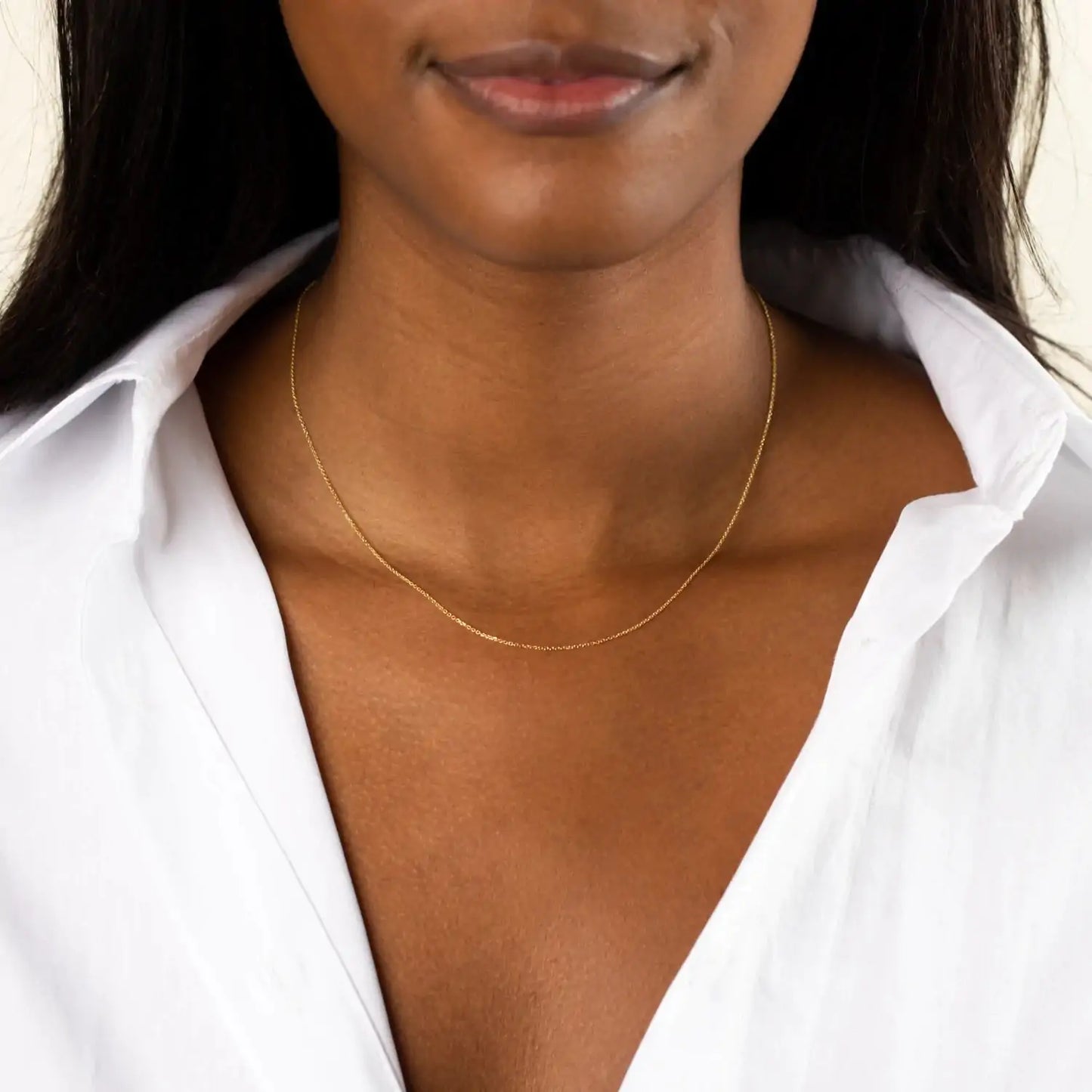 14K Gold Thin Necklace